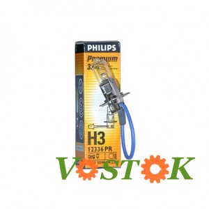 Лампа Philips H3 12V 55W PK22s Premium (+30% світла додатково)